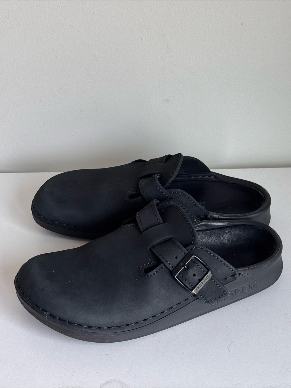 Tatami Birkenstock Oklahoma Nubuck Leather Unisex Slip On Clogs - Men 9 Women 11
